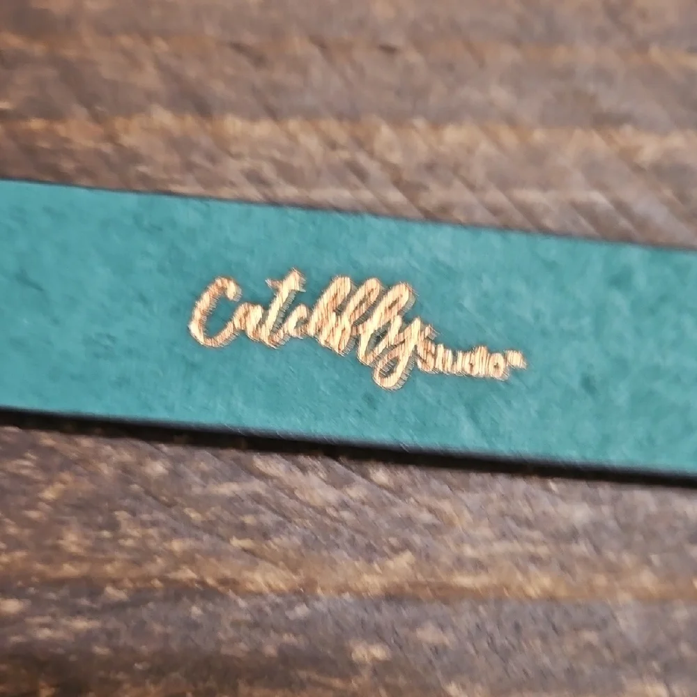 Catchfly Kids' Brown and Green Belt with Silver Buckle